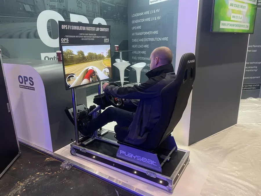 Fastest lap contest on a branded F1 simulator at an exhibition